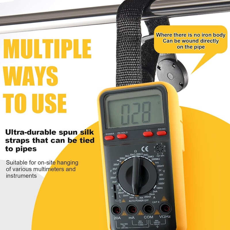 Vincreem 4 Sets Magnetic Hanging Strap Compatible with Fluke Hanging Loop Strap Magnet Kit Instruments Multimeter Accessories - Image 5